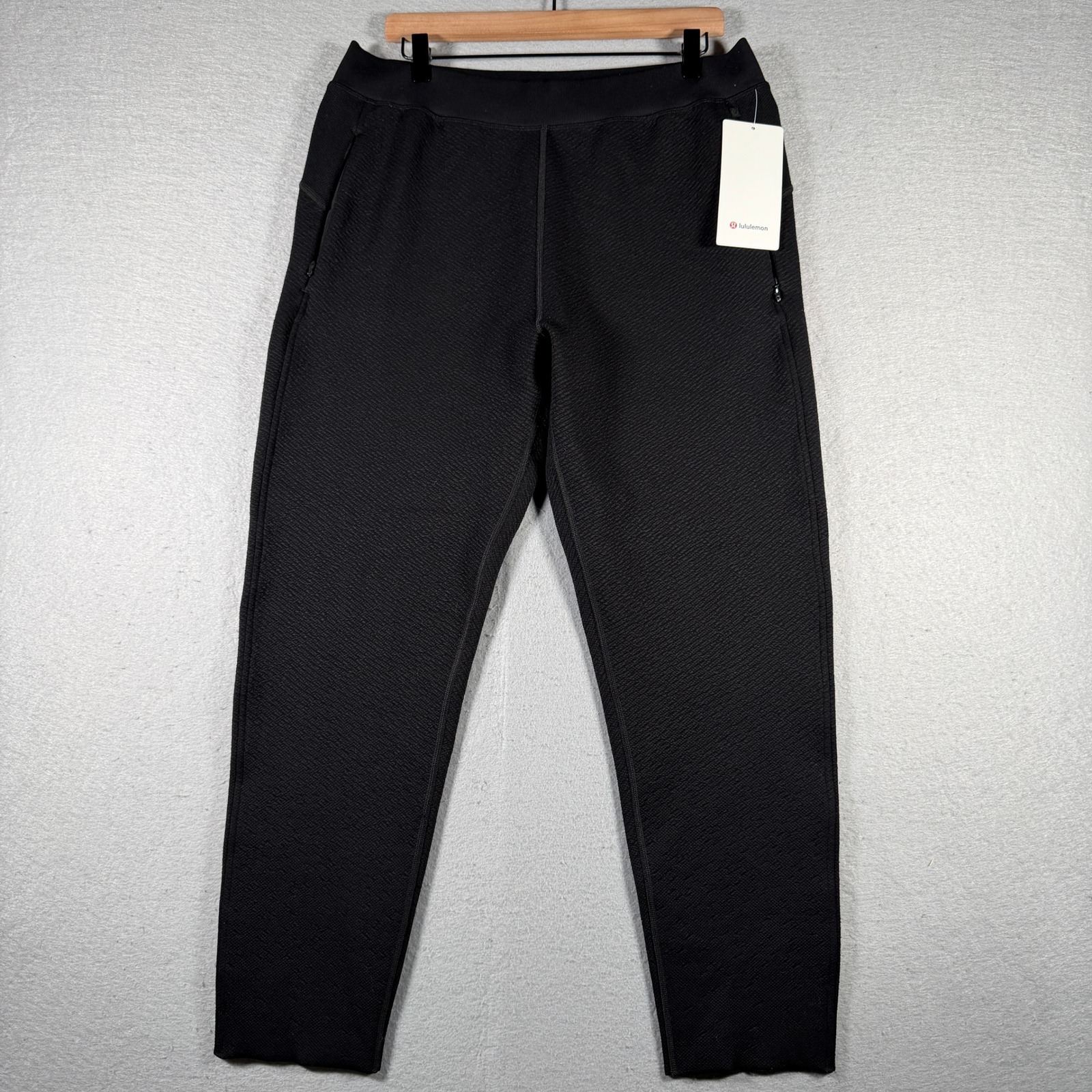 Lululemon End State Jogger 12 Black Wool Blend High Rise Pants Lw5cyzs Blk New
